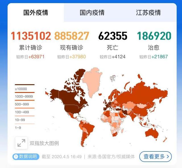 美国最新疫情人数概况更新